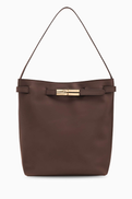 Longchamp Large Le Roseau Smart Shoulder Bag in Leather
