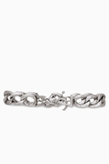 SAINT LAURENT Cassandre Chain Bracelet in Brass