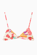 Donde Esteban Flores Bikini Top