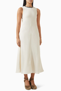 Brunello Cucinelli Monili-collar Dress in Twill