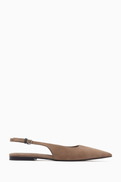 Brunello Cucinelli Slingback Flats in Suede