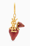 SAINT LAURENT Cassandre Strawberry Bag Charm in Resin & Metal