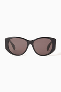 Balenciaga Nano Round Sunglasses in Acetate