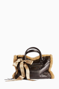 Balenciaga Medium Le City Bag in Calfskin & Shearling