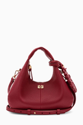 Ganni Hobo Mini Bag in Grained Leather
