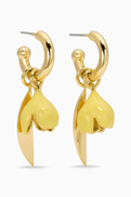 Kate Spade New York Bloom Statement Hoops in Gold-tone Brass