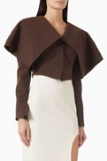 A.W.A.K.E Mode Crop Cape-collar Jacket