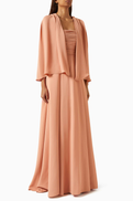 NASS Mini Cape Gown in Light Crepe