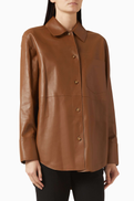 JOSEPH Penna Shirt in Nappa Leather