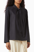 Lemaire Ascot Blouse in Cotton-silk