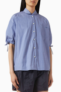 Prada Drawstring-cuff shirt in Cotton