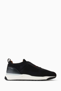 Santoni Flin Sneakers in Knit & Leather