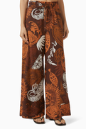 Pearl & Caviar Tie-waist Wide-leg Pants
