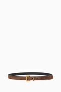SAINT LAURENT Cassandre Thin Belt in Suede