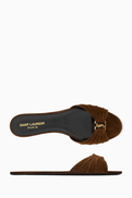 SAINT LAURENT Babylone Slides in Suede