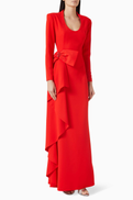 NASS Adora Bow Maxi Dress