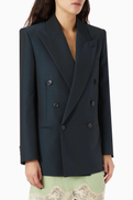 SAINT LAURENT Double-blazer Jacket in Wool Blend