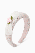Self-Portrait Bow Headband in Boucle Lace