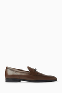 Tod's Logo Loafers in Leather