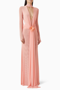 David Koma 3D Floral-applique Gown