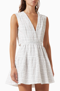 Maje Flared Open-back Dress