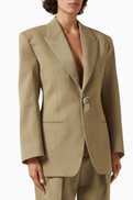 Bottega Veneta Mlange Jacket in Wool & Linen