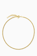 SAINT LAURENT Short Chain Necklace in Gold-tone Brass