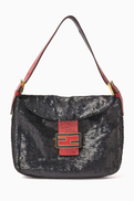 Fendi Pre-Loved Vintage Sequin Mamma Baguette Shoulder Bag