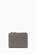 Bottega Veneta Small Bi-fold Zip Wallet in Intrecciato Leather