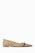 Gucci Vittoria Ballet Flats in GG Canvas