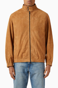 Tommy Hilfiger Zip Jacket in Goat Suede