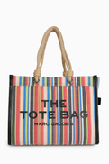 MARC JACOBS The Large Tote Bag in Striped Mesh