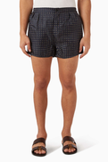 SAINT LAURENT Pyjama Shorts in Square Silk