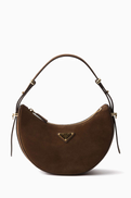 Prada Mini Arqu Shoulder Bag in Suede