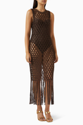 Simkhai Jensen Macrame Midi Dress