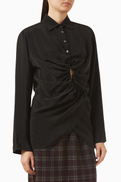 Maison Margiela Cut-out Shirt in Silk