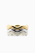 Kate Spade New York Wave Ring, Set of 3