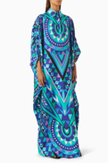 Pucci Manuba-print Kaftan in Silk Twill