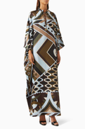 Pucci Vivara-print Kaftan in Silk Twill