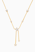 MER"S Star Lariat Necklace in 24kt Gold-plated Sterling Silver