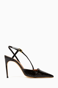 Malone Souliers Valeria 90 Pumps in Embossed-python Leather