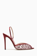 Andrea Wazen Katy 105 Slingback Sandals in Mesh & Satin