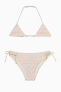 MC2 Saint Barth Holly Triangle Bikini Set in Raschel-knit