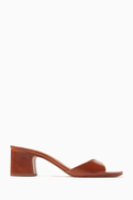 Schutz Open-toe 66 Mules in Leather