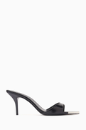 Schutz 75 Open-toe Mules in Leather