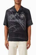 Amiri Palms Camp Shirt in Viscose
