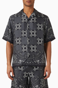 Amiri MA Check Camp Shirt in Silk