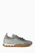 Miu Miu Tyre Logo Sneakers in Technical Fabric & Suede