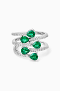 CZ by Kenneth Jay Lane CZ Claw Pear Pave Ring