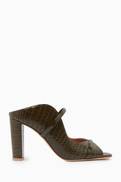 Malone Souliers Norah 85 Mules in Croc-embossed Leather